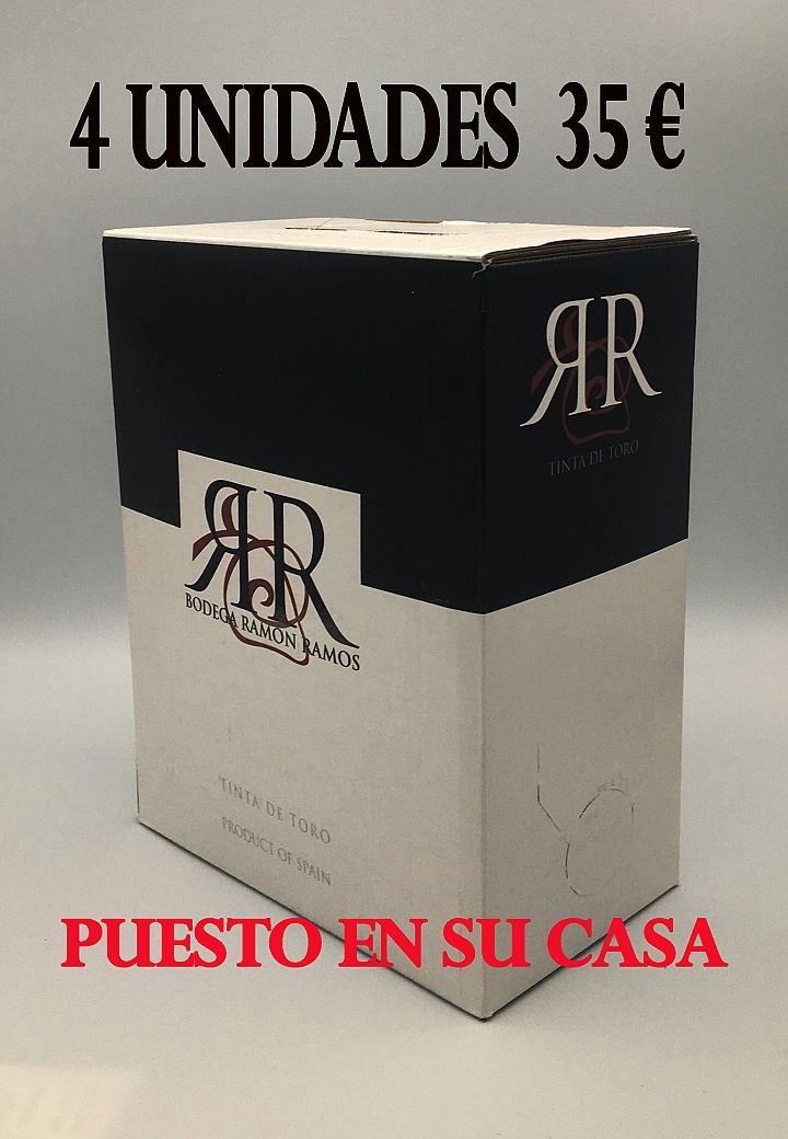 BAG IN BOX 3 L TINTO (PACK DE 4 UNIDADES)