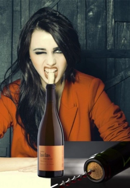 Uncorking a bottle